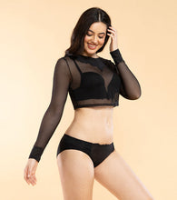Load image into Gallery viewer, Enamor P141 Low Rise Bikini with Elegant Eyelash Lace and String Detailing for Chic Style
