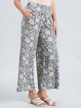 Load image into Gallery viewer, Go Colors Blue Woven Viscose Printed Palazzo
