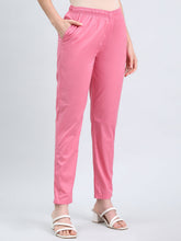 Load image into Gallery viewer, Go Colors Blush Pink Cotton Cambric Cotton Pants
