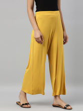 Load image into Gallery viewer, Go Colors Golden Yellow Viscose Knit Palazzo
