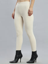 Load image into Gallery viewer, Go Colors Cream Warm Suede Leggings

