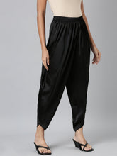 Load image into Gallery viewer, Go Colors Black Woven Viscose Harem Dhoti Pant
