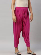Load image into Gallery viewer, Go Colors Dark Rose Viscose Stretch Patiala
