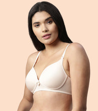 Load image into Gallery viewer, Enamor Vanish Curve Neckline With Perfect Density Lift Cup Women's Everyday Fashion T-Shirt Bra - Padded, Wirefree, High-Coverage - F065
