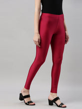 Load image into Gallery viewer, Go Colors Fuchsia Nylon Stretch Shimmer Leggings
