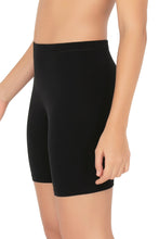 Load image into Gallery viewer, Amante Smooth Mid-thigh Cotton Shortie Liner (Pack of 2) - Black-Black 76902
