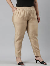 Load image into Gallery viewer, Go Colors Deep Gold Silk Pants
