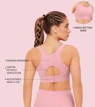 Load image into Gallery viewer, Enamor Crew Neck Sleeveless Crop length Sports Bra For Women - Hook &amp; Eye Closure, Hugged Fit - A205 (Lilas)
