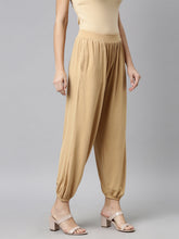 Load image into Gallery viewer, Go Colors Wheat Viscose Stretch Harems
