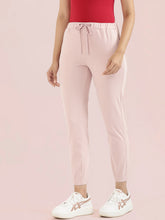 Load image into Gallery viewer, Go Colors Light Pink Cotton Poly Stretch Cuffed Joggers
