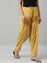Load image into Gallery viewer, Go Colors Light Mustard Cotton Salwar
