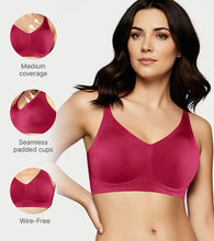 Load image into Gallery viewer, Enamor Innovations Invisi Shaper lift, Ultra smooth, Bonded, Women's T-Shirt Bra - Seamless, No-Pinch, No-Dig, Padded, Wirefree, Medium Coverage- IO02 (Cherry Pink)
