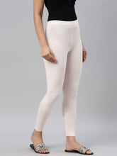 Load image into Gallery viewer, Go Colors Pink Mist Cotton Stretch Ankle Length Leggings
