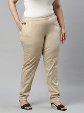 Load image into Gallery viewer, Go Colors Wheat Cotton Stretch Pants
