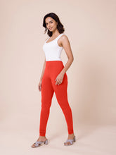 Load image into Gallery viewer, Go Colors Rust Cotton Stretch Churidar
