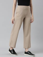 Load image into Gallery viewer, Go Colors Beige Roma Ponte Wide Pants
