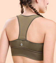 Load image into Gallery viewer, Enamor A202 Basic Workout Sports Bra Medium Impact Dry Fit Longline Basic Sports Bra
