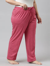 Load image into Gallery viewer, Go Colors Red Cotton Knit Printed Lounge Pants
