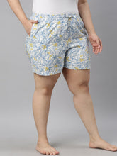 Load image into Gallery viewer, Go Colors White Woven Viscose Printed Lounge Shorts
