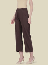 Load image into Gallery viewer, Go Colors Dark Brown Ponte Wide Pants
