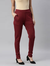 Load image into Gallery viewer, Go Colors Maroon Roma Ponte Pants
