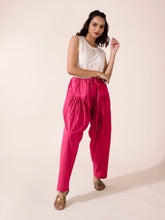 Load image into Gallery viewer, Go Colors Dark Rose Cotton Salwar

