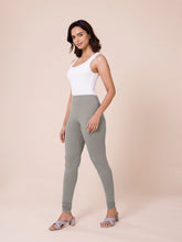 Load image into Gallery viewer, Go Colors Medium Grey Cotton Stretch Churidar
