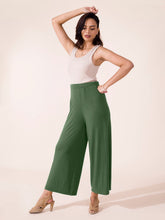 Load image into Gallery viewer, Go Colors Dark Olive Viscose Knit Palazzo
