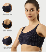 Load image into Gallery viewer, Enamor Low Impact Women's Cotton Everyday Sports Bra - All Day Comfort, Non Padded, Wirefree, High Coverage - SB06 (Ditsy Heart Print)
