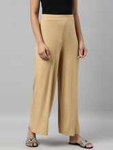 Load image into Gallery viewer, Go Colors Wheat Viscose Knit Palazzo
