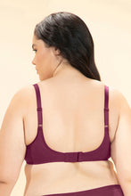 Load image into Gallery viewer, Amante Sophistique Bliss Non-Padded Wired Minimizer Bra - Purple Potion
