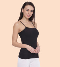 Load image into Gallery viewer, Enamor Sleeveless Regular Length Slim Fit camisole For Women - All Day Comfort, Modal Fabric - E007 (Black)
