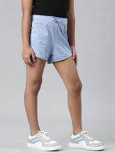 Load image into Gallery viewer, Go Colors Baby Blue Cotton Knit Shorts
