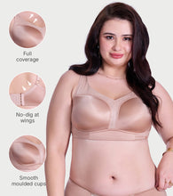 Load image into Gallery viewer, Enamor Full Figure Satin Minimizer Bra - Non-Padded, Non-Wired, High Coverage - F148 (Rose Skin)
