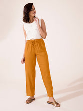 Load image into Gallery viewer, Go Colors Light Mustard Woven Viscose Casual Pants

