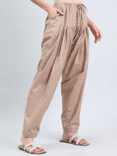 Load image into Gallery viewer, Go Colors Beige Cotton Salwar
