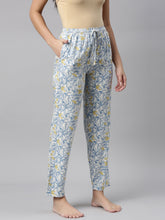 Load image into Gallery viewer, Go Colors White Woven Viscose Printed Lounge Pants
