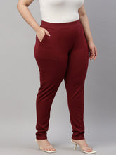 Load image into Gallery viewer, Go Colors Maroon Roma Ponte Pants
