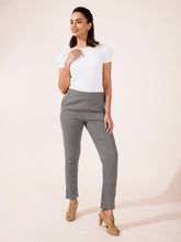 Load image into Gallery viewer, Go Colors Ebony Grey Linen Pencil Pant
