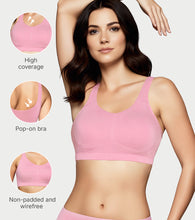 Load image into Gallery viewer, Enamor BambooBliss Pop-on Bra, Padded, Wire Free, Full Coverage - IB07 (Rose Blush)
