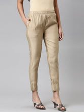 Load image into Gallery viewer, Go Colors Deep Gold Silk Pants
