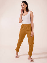Load image into Gallery viewer, Go Colors Mustard Cotton Pencil Pant

