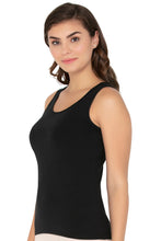 Load image into Gallery viewer, Amante Broad Strapped Body Hugging Cotton Tank Top (Pack of 2) - Black-Nude 76802

