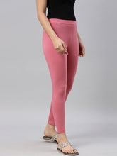 Load image into Gallery viewer, Go Colors Light Rust Cotton Stretch Ankle Length Leggings
