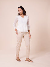 Load image into Gallery viewer, Go Colors Light Beige Cotton Stretch Dhoti Pant

