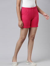 Load image into Gallery viewer, Go Colors Young Fuchsia Cotton Knit Shorts
