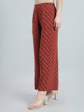 Load image into Gallery viewer, Go Colors Red Woven Viscose Printed Palazzo

