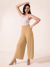 Load image into Gallery viewer, Go Colors Wheat Viscose Knit Palazzo
