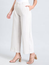 Load image into Gallery viewer, Go Colors Cream Crepe Wide Trouser
