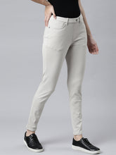 Load image into Gallery viewer, Go Colors Grey Mist Cotton Polyester Super Stretch Jeggings
